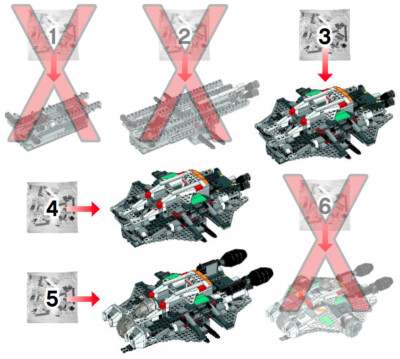四皇 LEGO 75053 The Ghost: 3 NEW BAGS without figures #3 #4 #5 SW