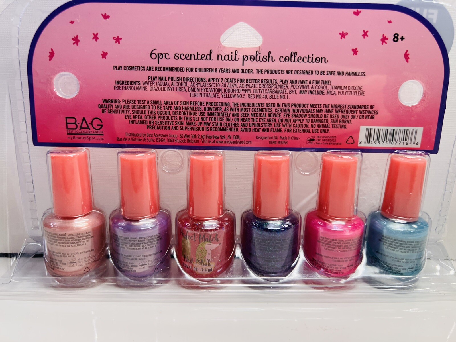 Perfect Match 6pc Scented Nail Polish Collection Gift Set Fun With Makeup