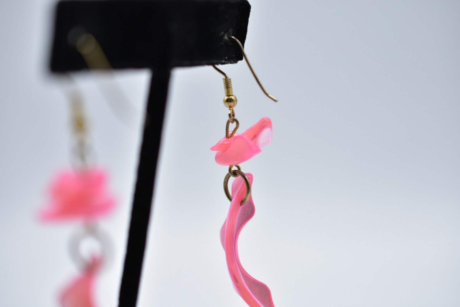 Statement Earrings Thick Abalone Shell Pink Dangl… - image 12