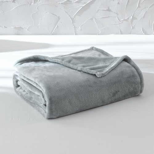 Super Soft Plush Blanket, Gray, Twin, Adult/Teen