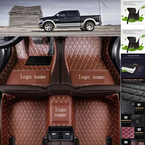 For Dodge RAM 1500 Car Floor Mats Waterproof Custom Auto Cargo Liners Carpets - Imagen 16 de 34