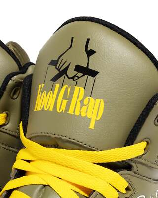 PATRICK EWING ATHLETICS 33 HI x KOOL G RAP Olive/Red/Yellow