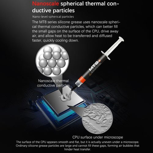 Thermal Paste 12.8W/MK Thermal Compound Conductive Silicone Grease Heat Sink - Afbeelding 3 van 14