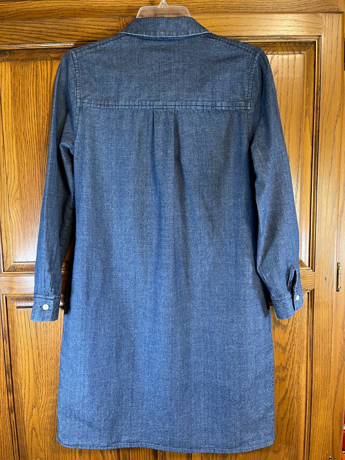 Camicia denim blu Kate Spade sabato taglia S manica lunga *LEGGI Small Flaw