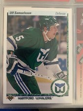 Lot of 7 Ulf Samuelsson hockey cards 