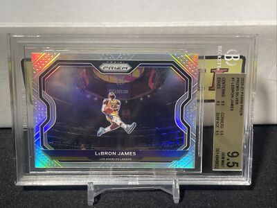2020-21 Panini Prizm Lebron James Silver BGS 9.5 Kobe Tribute True