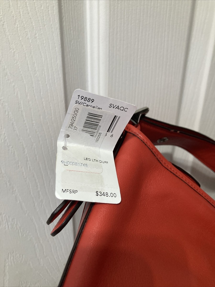 COACH Legacy Duffle Red Leather Shoulder Crossbody Tassel Purse