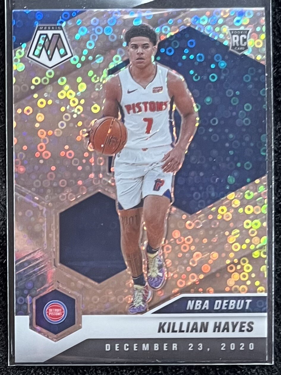 2020-21 Mosaic SILVER DISCO PRIZM  #270 Killian Hayes Rookie RC ROOKIE Pistons