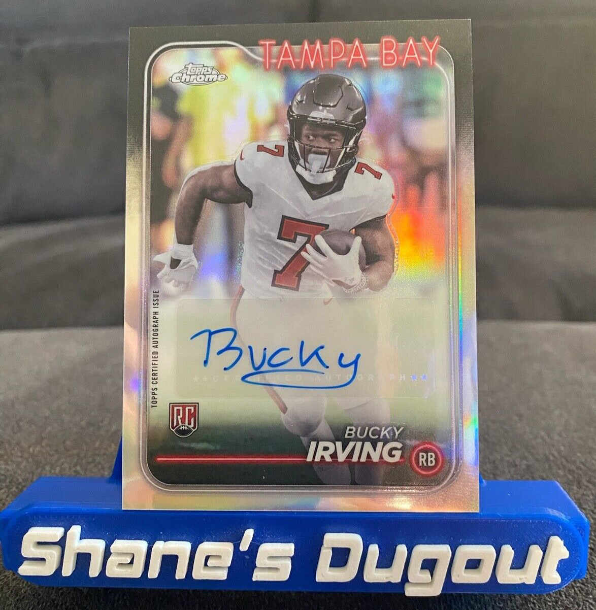 2024 Topps Chrome Football Bucky Irving Refractor Rookie Auto #RA-BIR