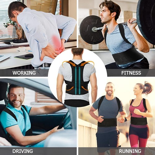 Back Brace For Men Women Posture Corrector and Stability Shoulder Support Brace - Picture 12 of 19