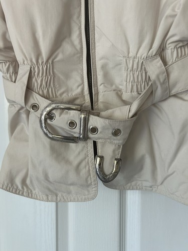 Giacca da sci donna Bogner vintage avorio con cintura marrone taglia 8 - Foto 3 di 5