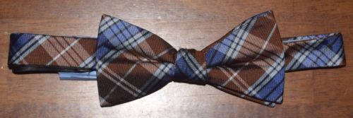 COUNTESS MARA MEN'S NEW TRADITIONAL PLAID PRE TIED BOW TIE ONE SIZE ORANGE