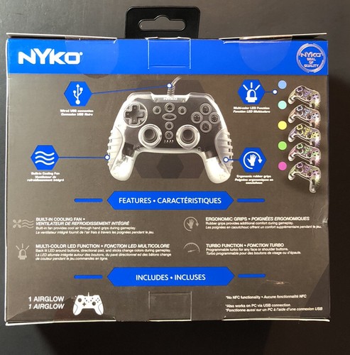 Nyko Air Glow Fan Cooled WIRED Controller for PS4 / PC NEW - Picture 2 of 6