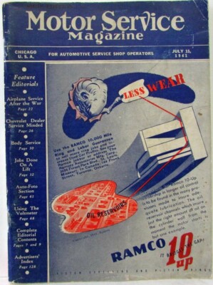 Motor Service Magazine July 15 1941 - For Auto Service Shop Operators