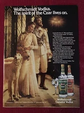 Wolfschmidt Vodka 1980 Print Ad Promo - Great to Frame!
