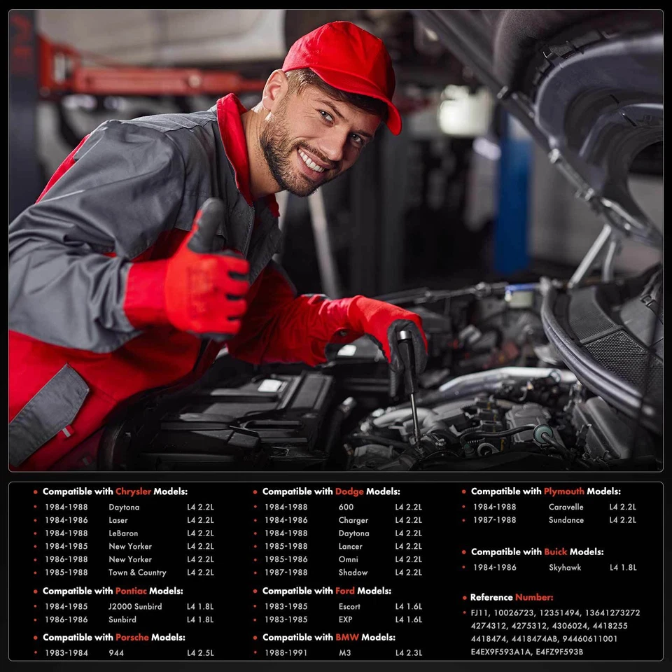 Inyector de combustible 4 piezas para Ford Escort EXP BMW M3 Dodge 600 Buick Chrysler Pontiac Foto 2 de 4