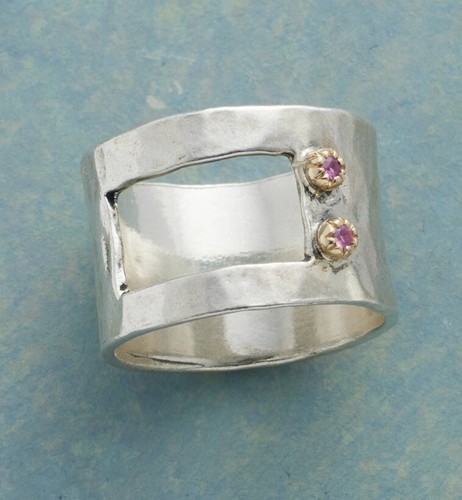 NWT Sundance Catalog Silver Ruby “Window Box Ring” Size 8 $248 - Picture 4 of 5