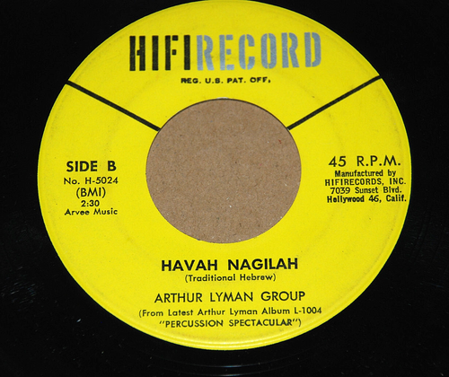 ARTHUR LYMAN GROUP YELLOW BIRD - HAVAH NAGILAH 45 rpm single 1961 - Picture 7 of 9