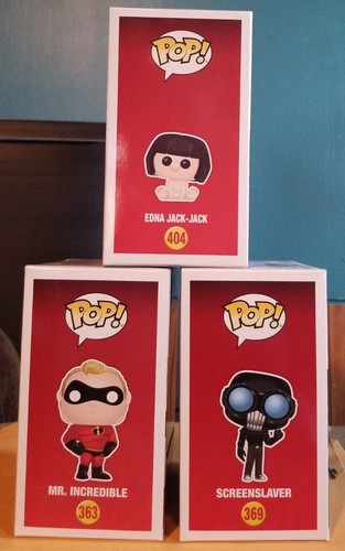 Funko POP! Incredibles 2 Mr Incredible #363, Screenslaver #369 & Edna #404 - Picture 3 of 3