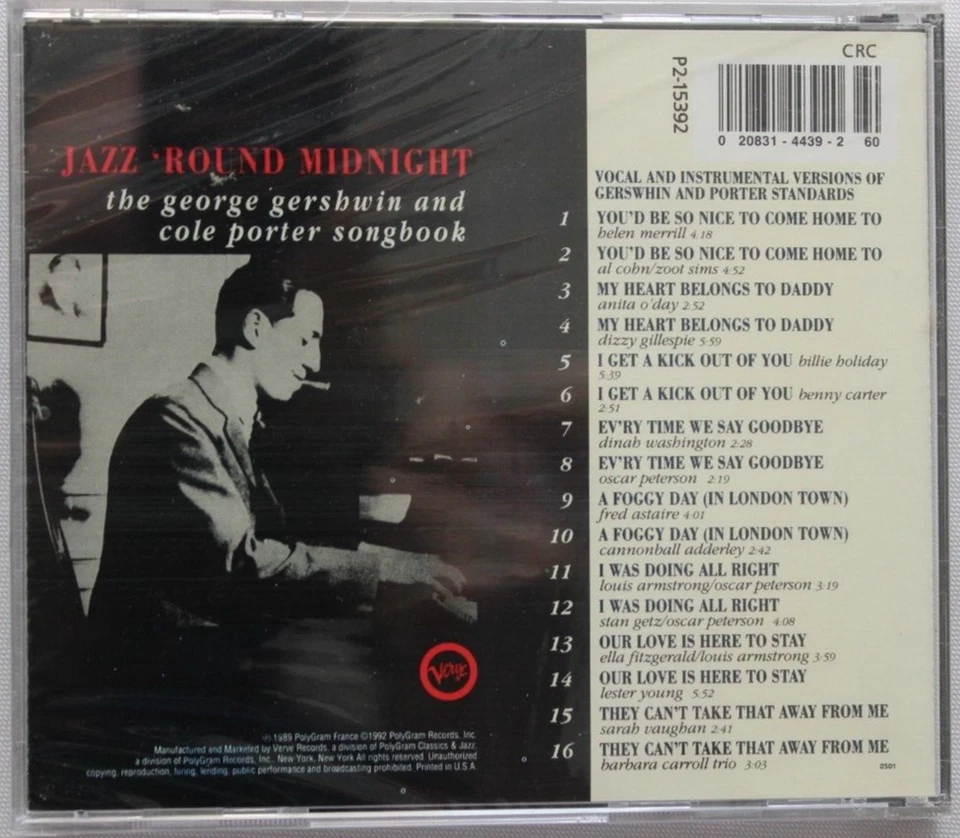 THE GEORGE GERSHWIN & COLE PORTER SONGBOOK [NEW CD] POLYGRAM JAZZ - Imagem 2 de 2