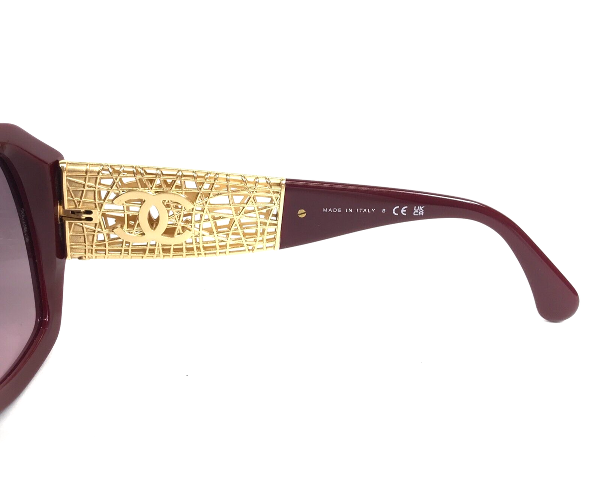 Chanel Sunglasses 5531-A c.1792/S1 Bordeaux Gold Asian Fit Frames