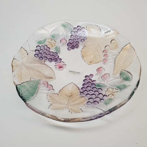 Mikasa Savoir Vivre Crystal Fruit Oval 13" Bowl Serving Platter - Japan Vintage