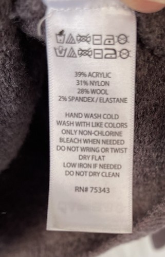 C&C California Mock Turtle Neck Pink Purple Color Block Sweater Wool Blend XL - Picture 3 of 6
