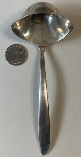 International Sterling Silver Rythem Sauce Spoon 6 1/4” Long 2 1/2” Wide