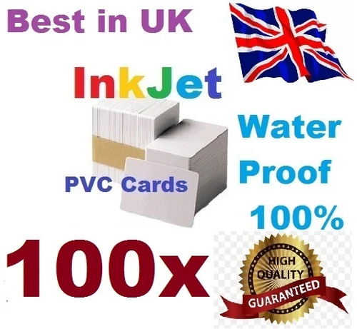 100 PVC inkjet id cards for Epson & Canon can print double-sided