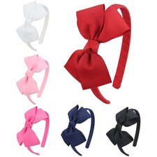 Girls Boutique Grosgrain Ribbon Headbands W/ Bows FS0112 Hair Accessories