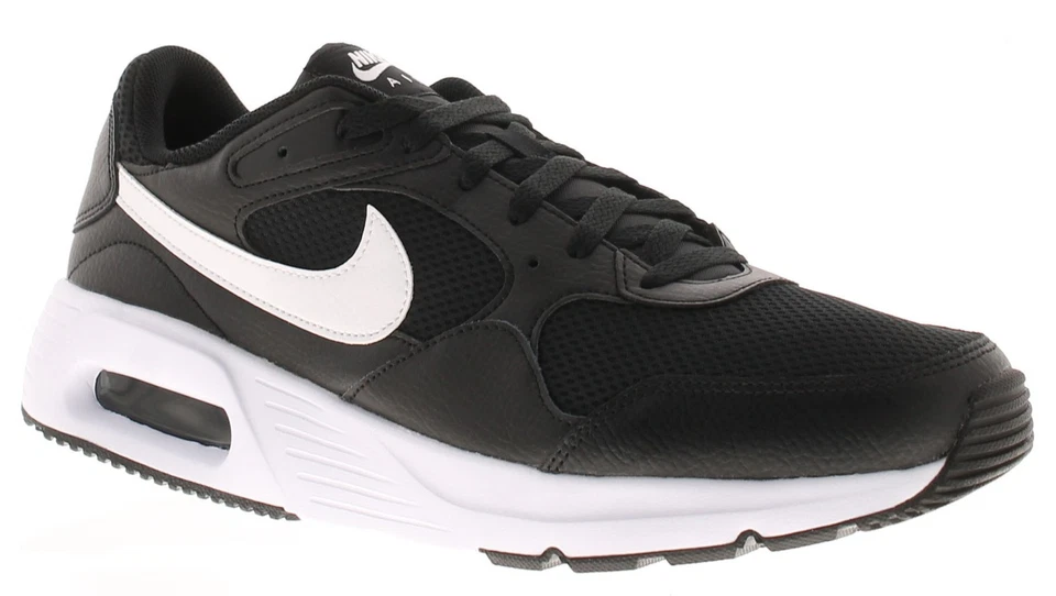 Nike Mens Running Trainers Air Max SC Lace Up Lightweight Black White Logo UK Si