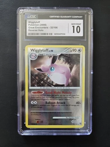 (POP 17) CGC 10 GEM MINT Wigglytuff Pokemon Great Encounters 32/106 Reverse Holo