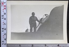 Military WW2 Era Aviation Fighter Pilot Plane Vintage BW Photo Snapshot 3