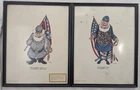 2 Framed JF Martin Prints 1961 Union Forget It! & 1958 Confederate Forget Hell!