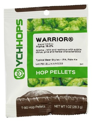 US Hop Pellets Warrior 1 oz for Home Brew Beer Making