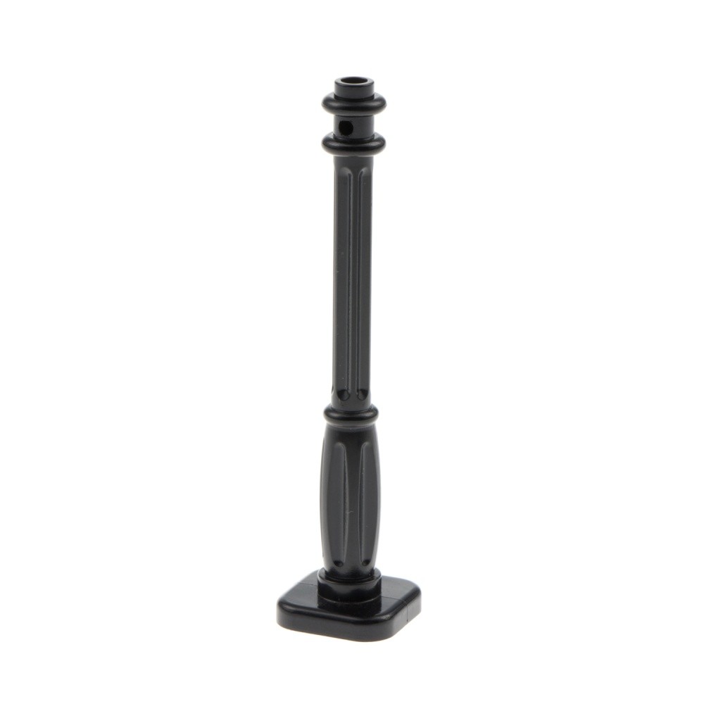 1x Lego Fabuland Lantern Mast 2x2x7 Black 6 Base Grooves Support Lamp 2039