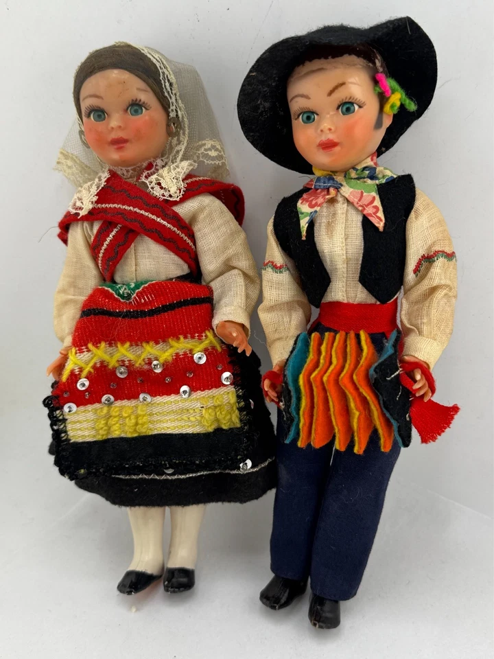 Conjunto de duas bonecas lembrança vintage menino e menina - Imagem 4 de 4