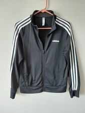 Adidas Women's Essentials Warm-up Slim 3-Stripes Track Top Black Medium