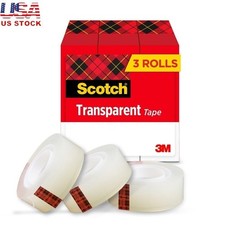 Clear Transparent Tape Rolls Multi-Purpose Adhesive Sealing Repair Gift Wrapping