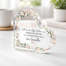 Personalised Floral Mum Gift for Mother’s Day, Quote Poem Keepsake Gifts