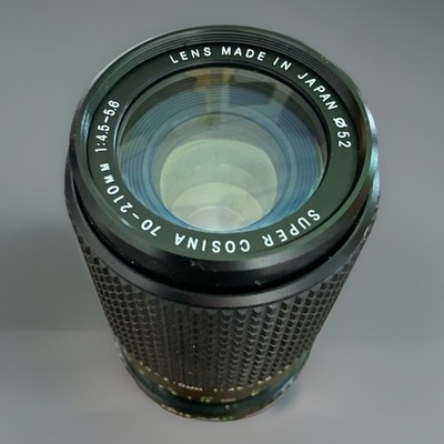 Super Cosina 70-210mm 1:4.5-5.6 Φ52mm Macro Lens Vintage Made In JAPAN