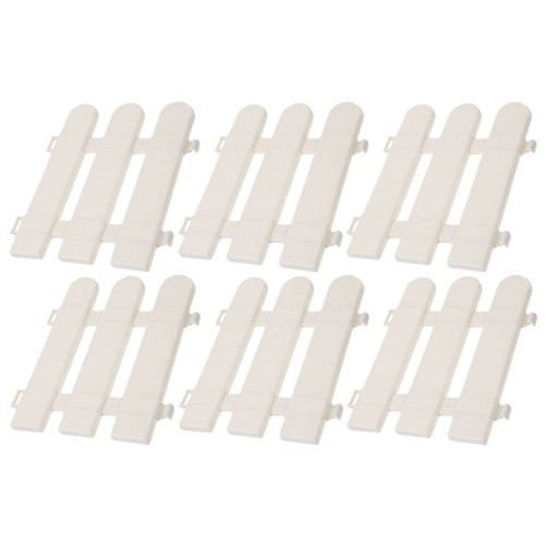 6 Pcs Weißer Zaun Kunststoffzaun Für Garten Zaunverzierung Im Freien - Bild 11 von 12