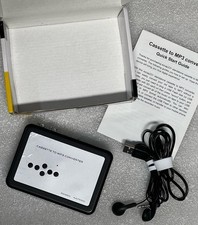 Cassette Tape to MP3 Converter USB Audio Capture Cable-Earphones-Manual Tested
