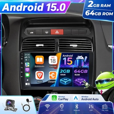 64GB Android 15 Autoradio Carplay GPS Navi Für Fiat Grande Punto Linea 07-12 - Bild 1 von 4