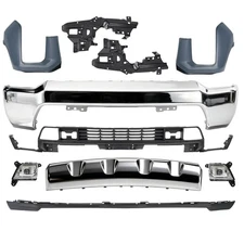 For 2020-2023 Chevy Silverado 2500 HD Front Bumper Cover Kit w/Skid Plate Chrome