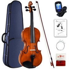 Violine Anfänger Set 4/4 Geige Kinder Erwachsene Holz Stahlsaiten Geigenkoffer