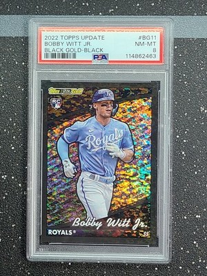 2022 Topps Update BLACK GOLD #'d /299 Bobby Witt Jr RC Rookie ⚾️ PSA 8 ⚾️ #BG-11