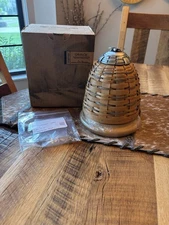 Longaberger 2010 Collectors Club Beehive Basket & Pewter Bee Tie Ons