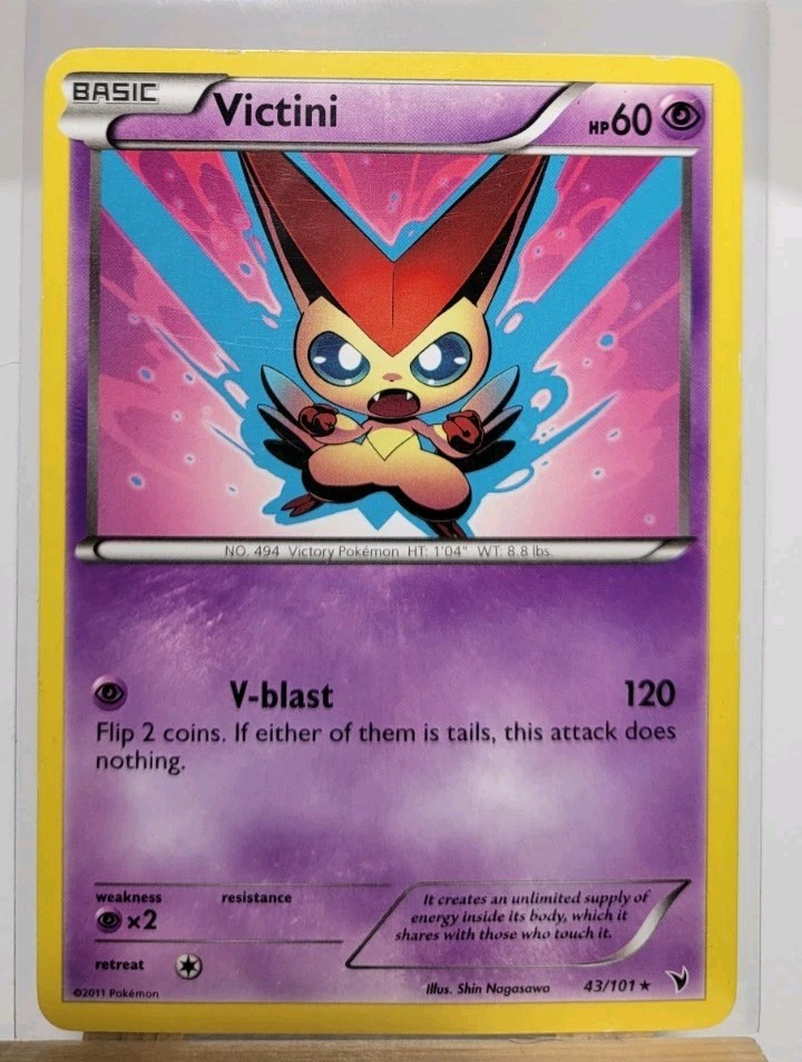 Victini 43/101 Noble Victories Rare Pokemon Card
