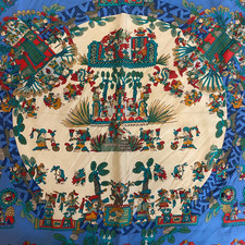HERMES Carre 90 "ASTRES et SOLEILS" 100 Silk Scarf Vintage Rare